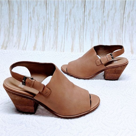 Eileen Fisher Shoes - EILEEN FISHER | Leather Open Toe Glance Slingback Sandals sz 11